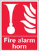 Hazkit - Fire Alarm Horn Sign - 100 x 150mm - 1mm Rigid plastic - Hazkit