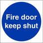Hazkit - Fire Door, Keep Shut Sign - 100 x 100mm - 1mm Rigid plastic - Hazkit