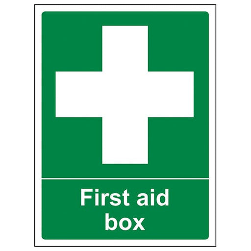 Hazkit - First Aid Box Sign - A5 - 1mm Rigid plastic - Hazkit