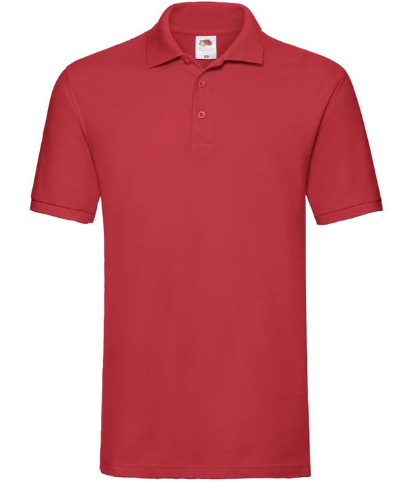 Hazkit - Fruit Of The Loom Premium Polo Shirt - Red - SS255 - Fruit of the Loom