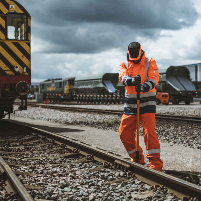 Hazkit - HAZTEC® Boulton Orange Flame Resistant Anti-Static Waterproof Hi Vis Jacket - Removable Lining - HAZTEC