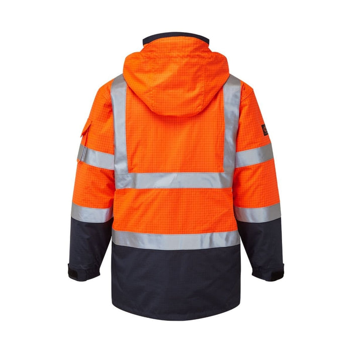 Hazkit - HAZTEC® Boulton Orange Flame Resistant Anti - Static Waterproof Hi Vis Jacket - Removable Lining - HAZTEC