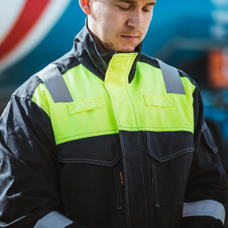 Hazkit - HAZTEC® KELVIN Flame Resistant Anti - Static Arc Flash Hi Vis Jacket - Yellow or Orange - HAZTEC