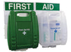 Hazkit - HSE 2 in 1 Combination Station - Wall Mounted First Aid Kit and Eyewash 1-10 or 21-50 Person Kit - Hazkit