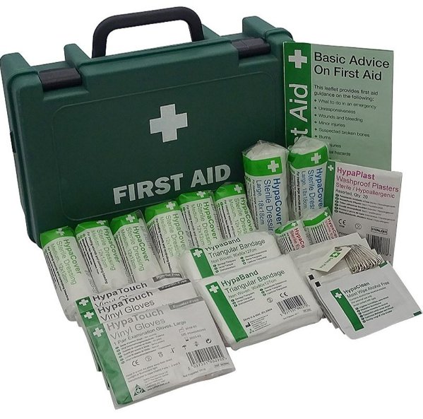 Hazkit - HSE Compliant 1-10 Person Economy First Aid Kit - Portable Hard Case - Hazkit