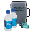 Hazkit - HSE Deluxe Wall Mounted Eyewash Station - Includes 2 x 500ml Eyewash and Pads - Reliance Medical