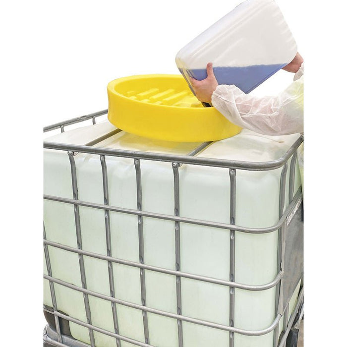 Hazkit - IBC Funnel with Lid - Spill Free Filling of IBCs - Built In Debris Strainer - Fentex