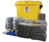 Hazkit - Industrial General Purpose Spill Kit in Wheeled Bin - Treats 800 Litres - Fentex