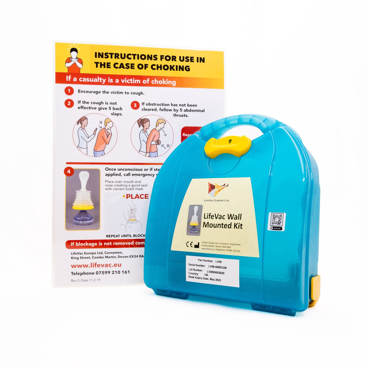 Hazkit - LifeVac® Anti - choking Device Accessory - Replacement Wall Mount Box (No Kit) - Lifevac Europe