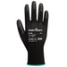 Hazkit - Pack of 5, 10 or 50 - Bestseller Portwest Black Breathable General Handling Cut Protection PU Work Gloves - A120 - Portwest