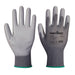 Hazkit - Pack of 5, 10 or 50 - Bestseller Portwest Grey Breathable General Handling Cut Protection PU Work Gloves - A120 - Portwest