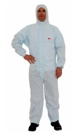 Hazkit - Pack of 5 3M Anti Static Lightweight Disposable Overalls - Oil, alcohols, Asbestos - 3M