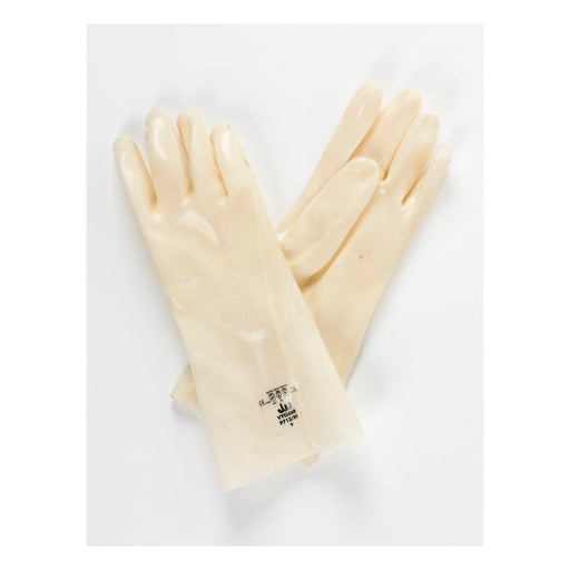 Hazkit - Pack of 5 Vyclear Translucent PVC Gauntlet Gloves 14″ Long - Chemical Handling - Vyclear