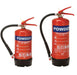 Hazkit - Portable ABC Dry Powder Fire Extinguishers Including Wall Mount Bracket - Multiple Sizes - Safetec