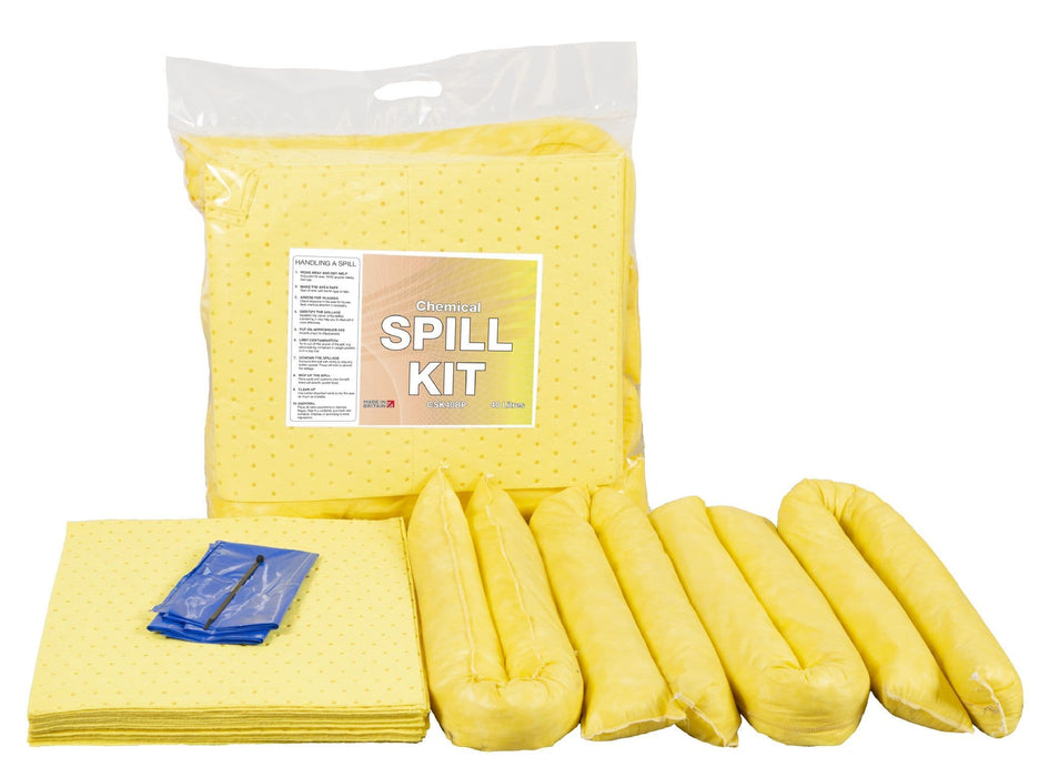 Hazkit - Portable Break Pack Chemical Spill Kit - Treats 40 Litres - Fentex