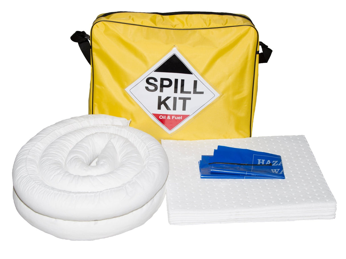 Hazkit - Portable Oil & Fuel Spill Kit in Satchel - Treats 50 Litres - Fentex