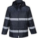 Hazkit - Portwest Classic Iona Reflective Waterproof Jacket -Black/Navy - F440 - Portwest