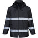 Hazkit - Portwest Classic Iona Reflective Waterproof Jacket -Black/Navy - F440 - Portwest