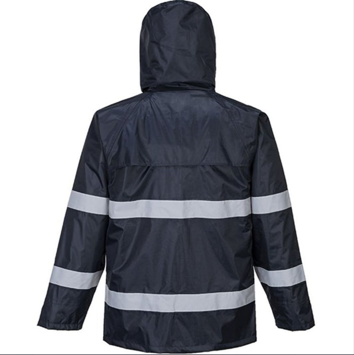 Hazkit - Portwest Classic Iona Reflective Waterproof Jacket - Black/Navy - F440 - Portwest