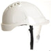 Hazkit - Portwest Endurance Visor Safety Helmet - Vented Wheel Ratchet Short Peak - White PW55 - Portwest