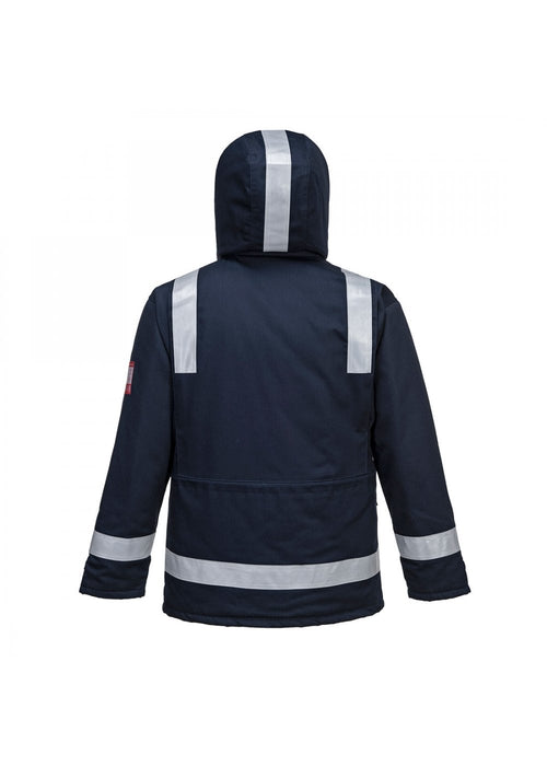 Hazkit - Portwest Insulated Flame Resistant Anti Static Winter Jacket - Navy - FR59 - Portwest