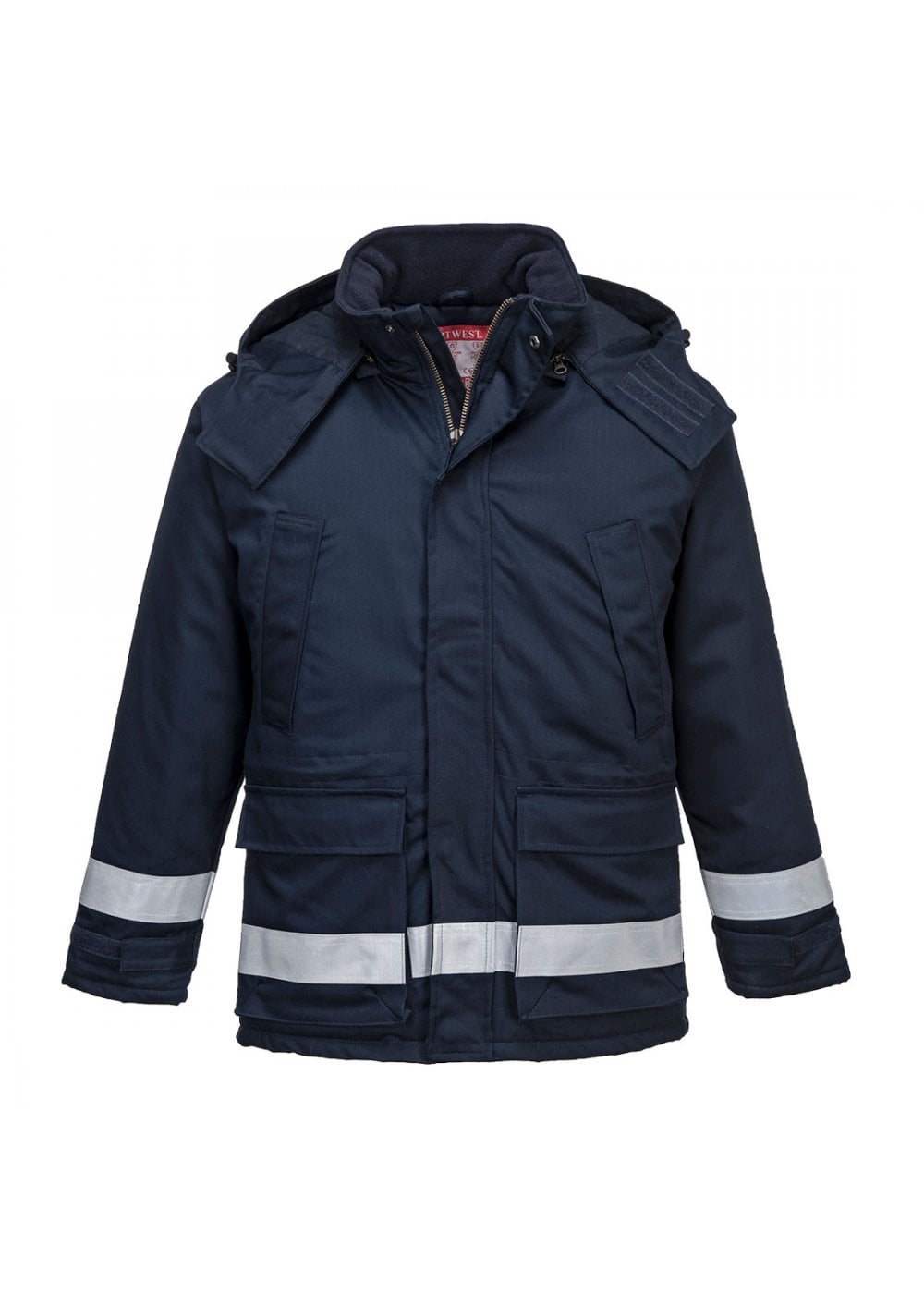 Portwest Insulated Flame Resistant Anti Static Winter Jacket Navy FR59