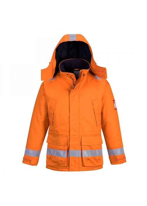 Hazkit - Portwest Insulated Flame Resistant Anti Static Winter Jacket - Orange - FR59 - Portwest