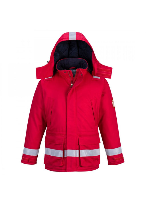 Hazkit - Portwest Insulated Flame Resistant Anti Static Winter Jacket - Red - FR59 - Portwest