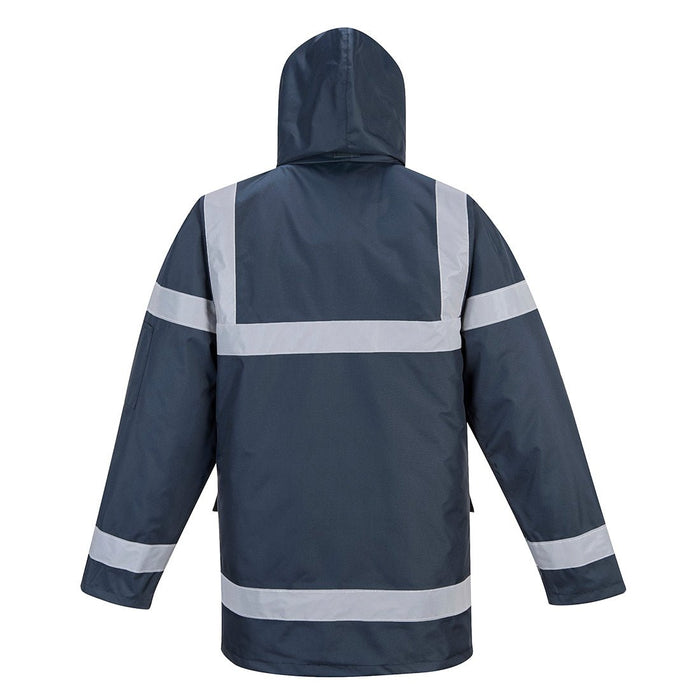 Hazkit - Portwest Iona Lite Reflective Waterproof Cold certified up to -40°C Traffic Jacket - Navy - S433 - Portwest