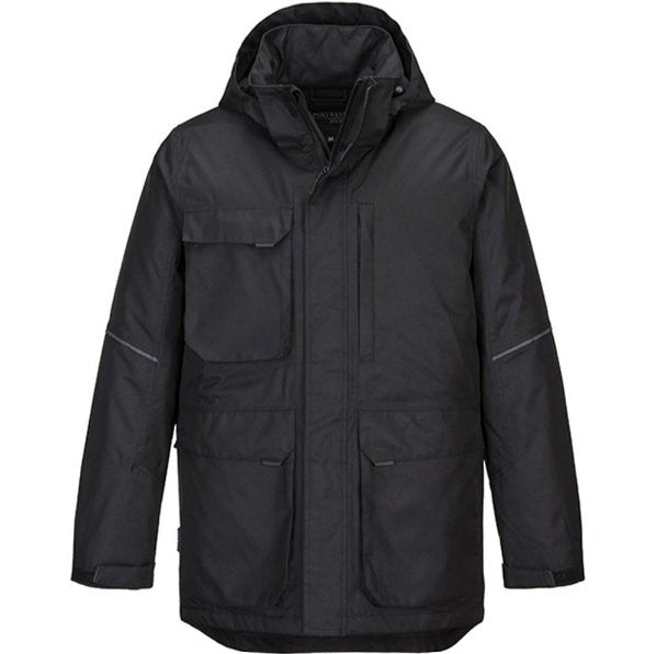 Hazkit - Portwest KX360 Extreme Waterproof Thermal Winter Parka Jacket - Black - Portwest