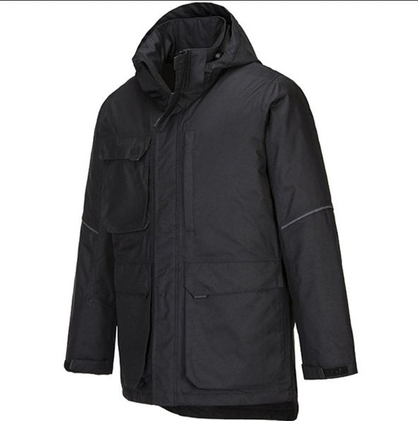 Hazkit - Portwest KX360 Extreme Waterproof Thermal Winter Parka Jacket - Black - Portwest