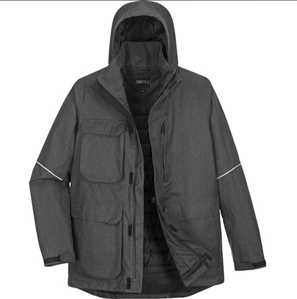 Hazkit - Portwest KX360 Extreme Waterproof Thermal Winter Parka Jacket - Grey - Portwest