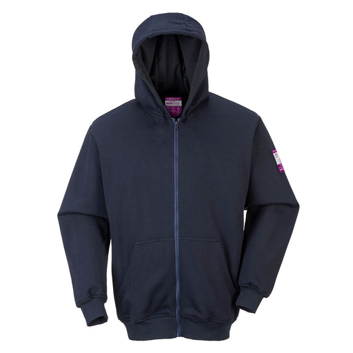 Hazkit - Portwest Modaflame Arc Flame Resistant Zip Hooded Sweatshirt - Navy FR81 - Portwest