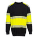 Hazkit - Portwest PW3 Class 1 Arc Flame Resistant Anti Static Hi Vis Sweatshirt - Yellow FR716 - Portwest