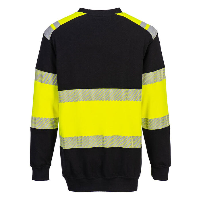 Hazkit - Portwest PW3 Class 1 Arc Flame Resistant Anti Static Hi Vis Sweatshirt - Yellow FR716 - Portwest