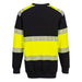 Hazkit - Portwest PW3 Class 1 Arc Flame Resistant Anti Static Hi Vis Sweatshirt - Yellow FR716 - Portwest