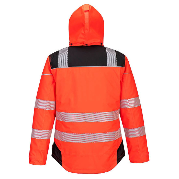 Hazkit - Portwest PW3 Hi - Vis Cold Certified Protect up to - 40°C Waterproof Winter Jacket - Red/Black T400 - Portwest