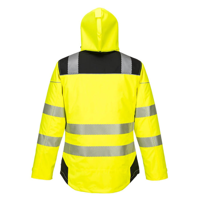 Hazkit - Portwest PW3 Hi-Vis Cold Certified Protect up to -40°C Waterproof Winter Jacket - Yellow/Black T400 - Portwest