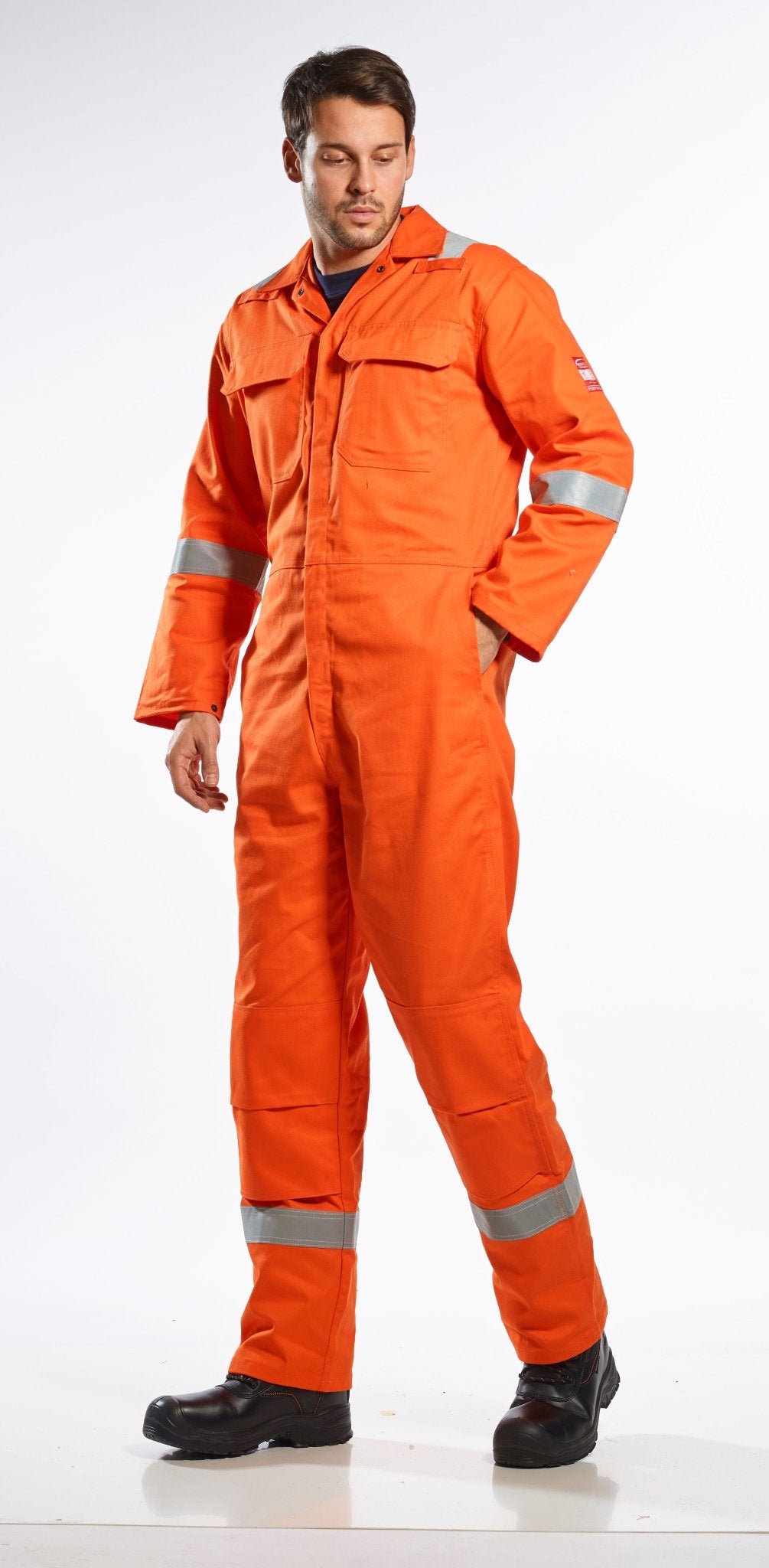 Hazkit - Portwest Regular Bizweld Iona Arc Flame Retardant Overalls - Orange BIZ5 - Portwest