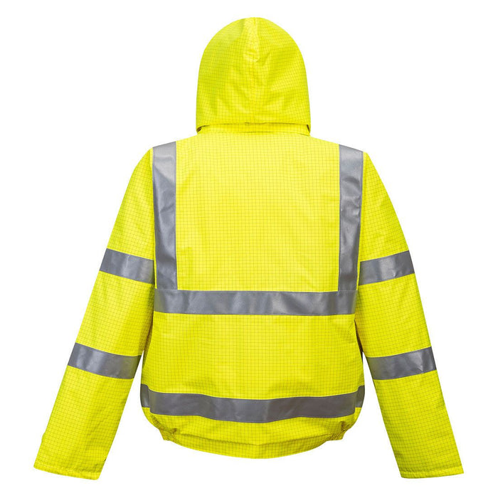 Hazkit - Portwest S773 Bizflame Rain Chemical Flame Retardant Anti Static Hi Vis Bomber Jacket - Portwest