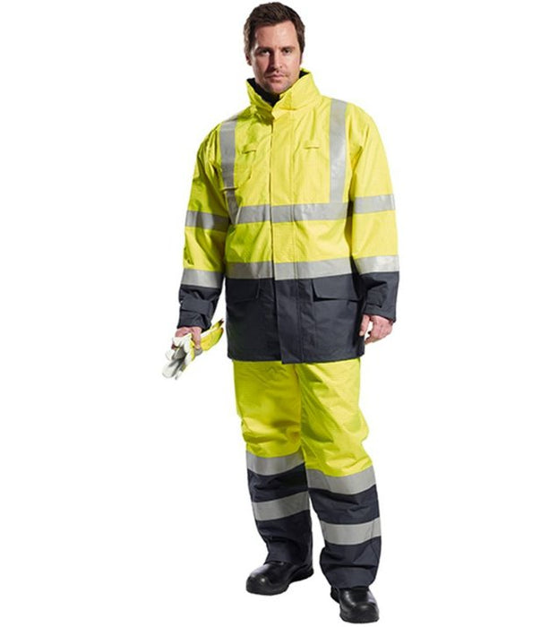 Hazkit - Portwest S779 Yellow/Navy Bizflame Weatherproof Flame Resistant Anti Static Hi Vis Jacket - Portwest