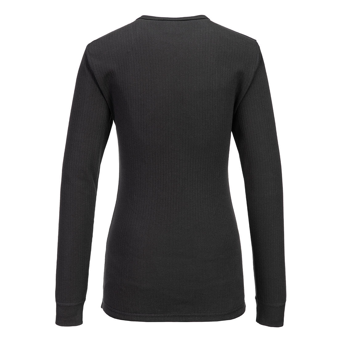 Hazkit - Portwest Women's Thermal T-Shirt Long Sleeve Baselayer - Black B126 - Portwest