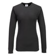 Hazkit - Portwest Women's Thermal T-Shirt Long Sleeve Baselayer - Black B126 - Portwest