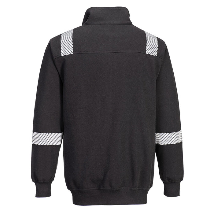 Hazkit - Portwest WX3 Arc Flame Resistant Anti Static Sweatshirt - Black FR710 - Portwest