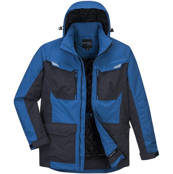 Hazkit - Portwest WX3 Waterproof Thermal Winter Jacket - Blue T740 - Portwest