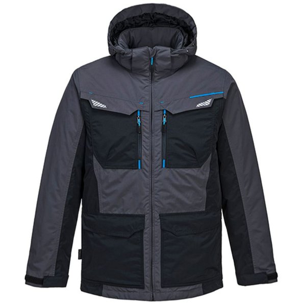 Hazkit - Portwest WX3 Waterproof Thermal Winter Jacket - Grey T740 - Portwest