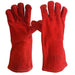 Hazkit - Supreme Red Leather Welding Gauntlet Gloves - Supreme