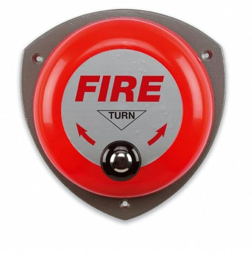 Hazkit - Wall Mounted Rotary Hand Bell Fire Alarm - Suitable for Internal or External Use - Hazkit