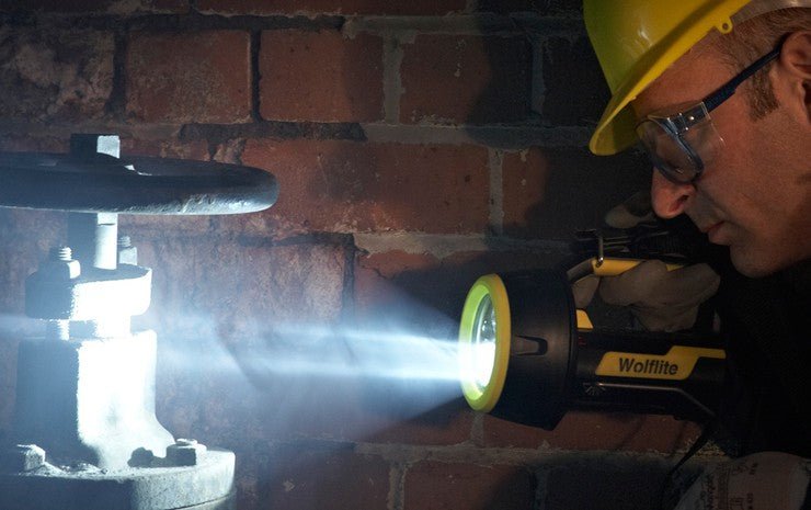 Hazkit - Wolflite XT - 70 ATEX Rechargeable High Power Handlamp - 430 lumens - Intrinsically Safe - Wolf Safety Lamps
